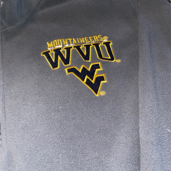 Knight’s Apparel West Virginia Mountaineer 1/4 Zip Fleece Pullover Grey Size Lg - Picture 2 of 5